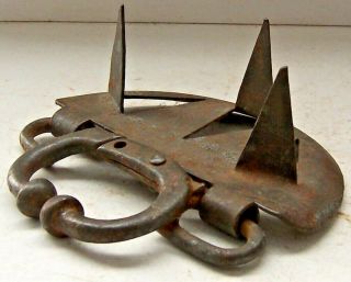 Vintage Farm Primitive Iron Spiked Nose Ring Calf Weaner