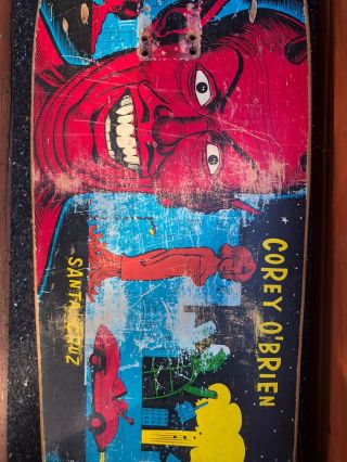 Santa Cruz Skateboards Corey O ' brien Mutant City Skateboard Deck OG Vintage 1990 3