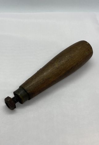 Antique Primitive Wood Handle For Tool 5 - 1/4” Long 5/16 Diameter Bolt