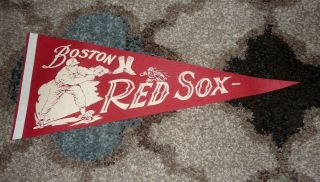 Vintage Boston Red Sox Pennant:12 X 29 Inch