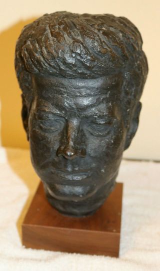 Vintage 1964 Austin Productions Inc John F Kennedy Head Bust Sculpture