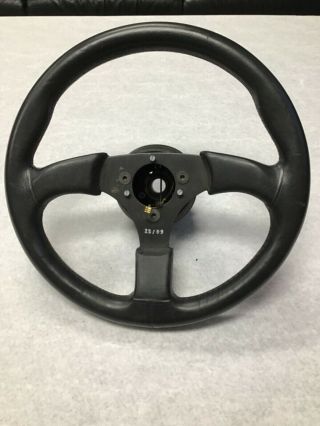 Porsche Vintage 3 Spoke Black Leather Steering Wheel 25/05 Kba 70111 Atiwe32