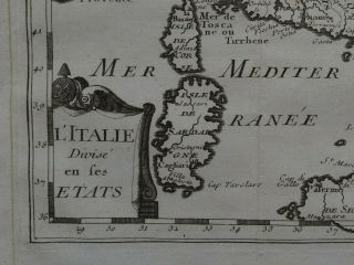 1739 Atlas Jacques PEETERS map ITALY - L ' Italie Italia Sicily Sardinia Corsica 3