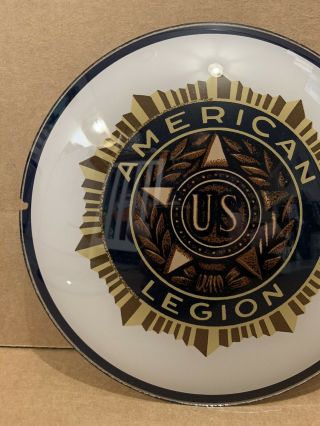 Vintage American Legion Glass Lens US Sign War 2
