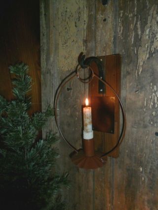 Primitive Early Look Lighting,  " Make Do " Barn Lantern,  Homestead Candle