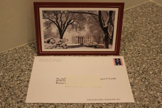 President Barrack Obama 2010 White House Christmas Card & Envelope