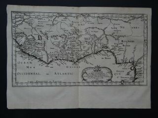 1656 Sanson Atlas Map Gulf Of Guinea - La Guinee - Ivory Coast - West Africa