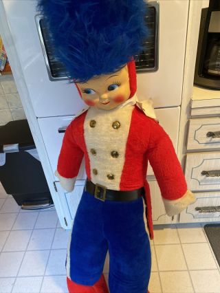 Vintage Gund Or Rushton Rubber/plastic Face Toy Soldier Band Leader Doll