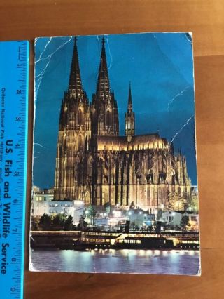 Postcard,  Vintage,  France,  Paris,  Notre Dame Cathedral,  Architectur,  Posted 1969