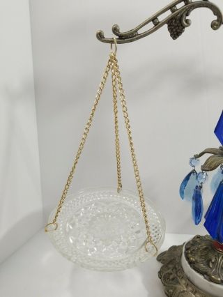 Antique Vintage Brass & Glass Crystal Balance of Justice Scales for Lawyer Decor 3