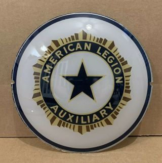 Vintage American Legion Glass Lens Sign Auxiliary War