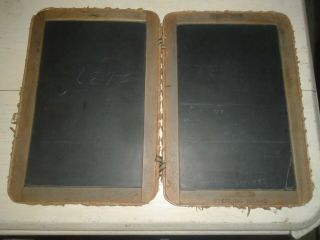 Antique School Natural Slate Co Chalkboard Slatington,  Pa 13 " X 9 " Double Sided