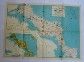 Greece 1960 ' s Vintage Chart Map of Εύβοια Euboea Evia CHALKIDA AIDIPSOS 2