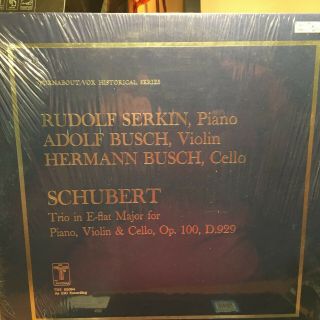 Lp Schubert Trio In E Flat Major For Piano,  Violin & Cello Op 100,  D,  929