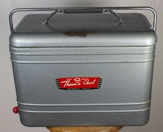 Vintage Knapp Monarch Therm - A - Chest Retro Metal Cooler W/plug Can Opener,  Tray