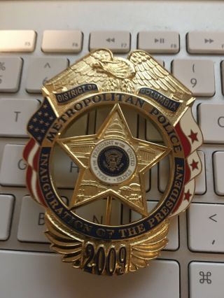 Obama Biden Presidential Inauguration Washington Dc Law Badge Hallmarked 5393