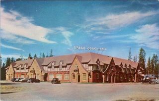Vintage Chrome Postcard,  Stage Coach Inn,  West Yellowstone,  Montana