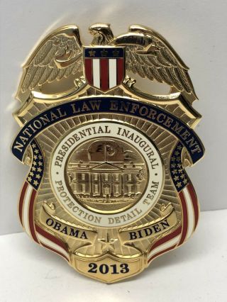 Presidential Protection Detail Team Inauguration Badge Obama Biden 2013