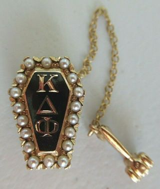 Usa Fraternity Pin Kappa Delta Phi.  Made In Gold.  Marked.  818