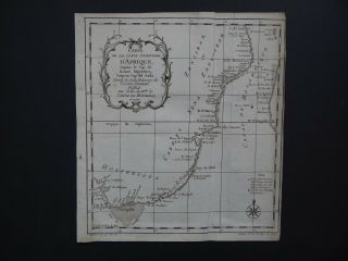1740 Bellin Atlas Map South Africa - Carte De La Coste Orientale D 