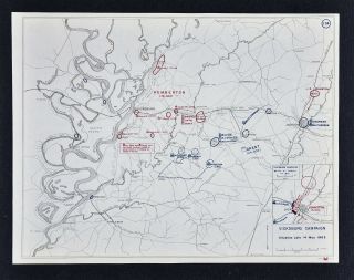 West Point Civil War Map - Battle Of Vicksburg & Jackson May 14 Grant Pemberton