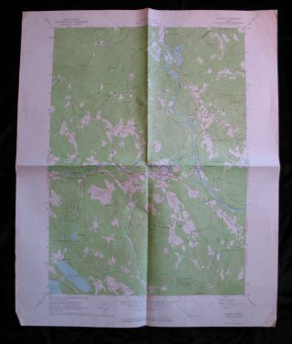 Cornish Maine 7.  5 Min Quad Topo Map 1964/1966 Hiram Baldwin Ossipee Saco River