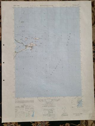 Large 28x22 1949 Topo Map Biddeford Pool,  Maine Saco Bay Wood Island Lighthouse