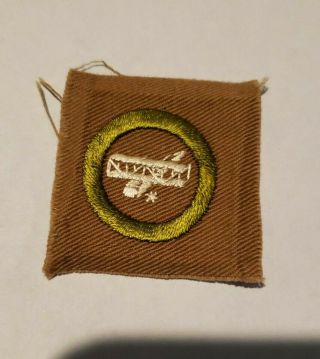 Aviation Square Merit Badge Type A 1920 - 1933 Boy Scouts Of America Bsa
