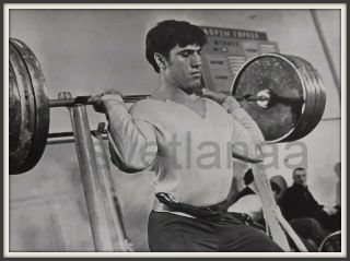 Sport Weightlifting Handsome Man Muscle Jock Physique Ussr Germans Vintage Photo