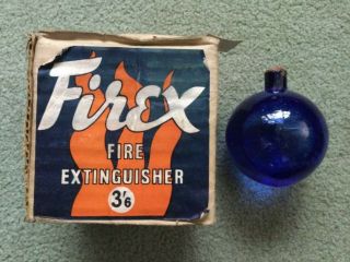 Antique Vintage Firex Fire Extinguisher Glass Target Ball