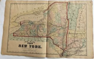 1869 Ny Allegany County York State Antique Atlas Map