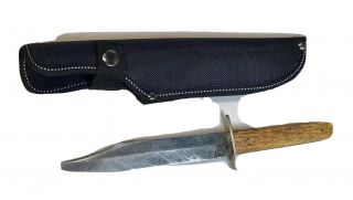 Vintage Xcb Wade&butcher Sheffield England Bowie Dagger Knife Antler Stag Sheath