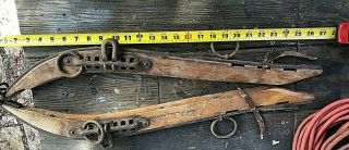 Antique Primitive 2 Wood Metal Horse Mull Harness Collar Yoke Southern Campaign
