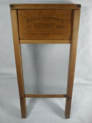 Vintage Primitive Antique National Washboard Co.  No 863 The Glass King Lingerie