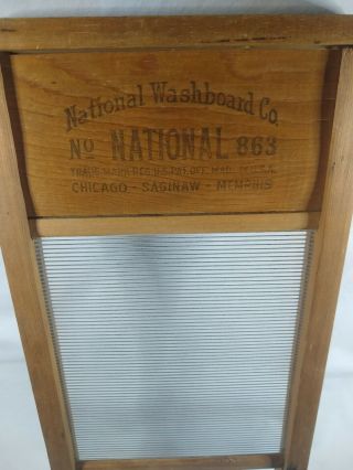 Vintage Primitive ANTIQUE National Washboard Co.  No 863 The Glass King LINGERIE 2
