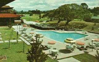Monterey,  Ca,  Del Monte Hyatt House,  Pool,  1972 Chrome Vintage Postcard A297