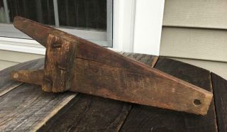 Antique England Wooden Primitive Boot Jack Remover Puller Country Farm House