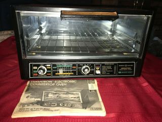 Vintage Ge Versatron Electronic Countertop Toaster Oven Cto2000 Bake Broil Toast