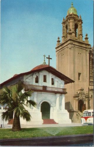 Vintage Chrome Postcard,  Mission Dolores,  San Francisco,  Ca