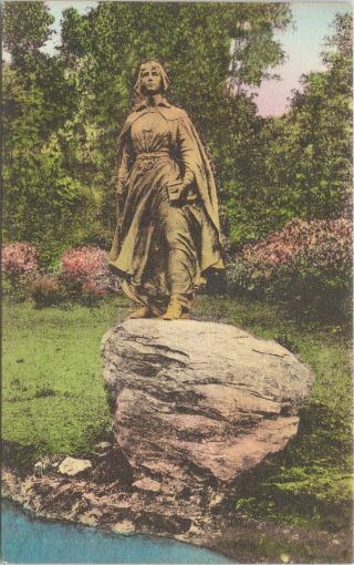Vintage Postcard,  Hand Colored - The Pilgrim Maiden,  Plymouth,  Ma