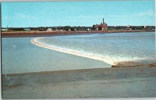 Vintage Postcard The Tidal Bore Moncton Brunswick Canada By Lewis & Nugent