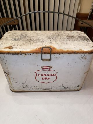 Vintage Canada Dry Picnic Cooler Progress Refrigeration Louisville Ky