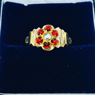 Antique Victorian Gold & Garnets Ladie’s Ring