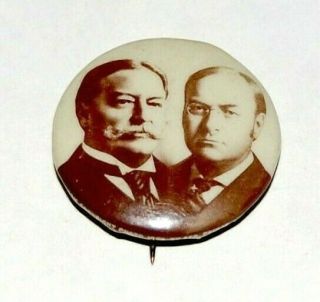 1908 William H.  Taft Sherman Campaign Pin Pinback Button Political Presidential