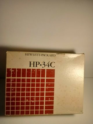 Vintage Hewlett Packard Red Led Scientific Calculator Hp 34c,  Case
