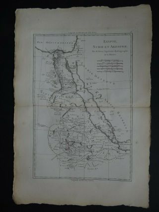 1788 Bonne Desmarest Atlas Map Egypt - Red Sea - Arabia - Egypte Nubie Abissinie