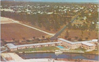 Vintage Chrome Postcard,  University Court Motel,  Coral Gables,  Florida