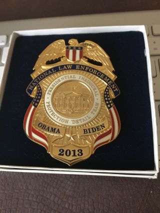 Obama - Biden Protection Detail Team Presidential Inauguration Hallmarked Badge