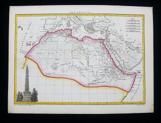 1812 Lapie - Rare Map Of Ancient Africa North,  Marocco,  Egypt,  Mediterranean Sea