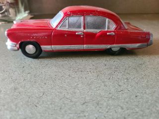 1953 Kaiser Banthrico True Promo Car Bank Rare Red Metal Vintage Toy Dealer Auto